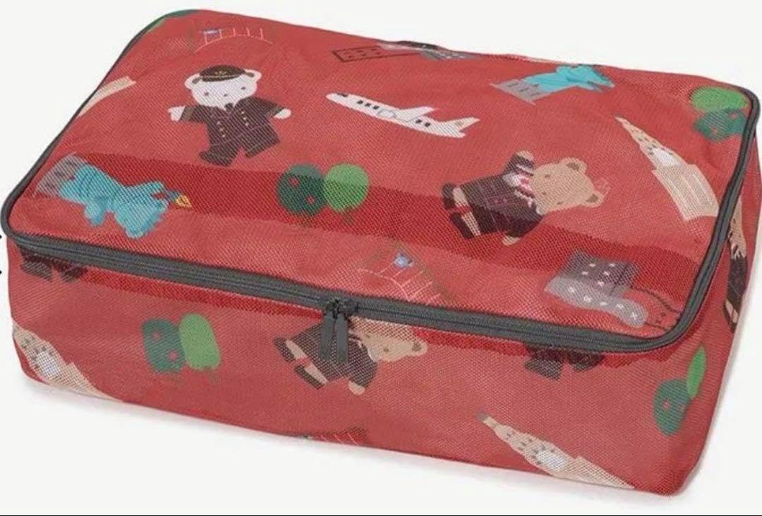 JAL ファミリアメッシュプリントパッキングケースＬ直行便で旅する「NY」ポーチ ファミリア]JALオリジナル ポーチ 直行便で旅する「NY」: JAL